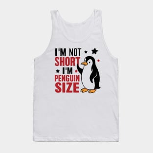 Penguin-Sized Pride: Embrace Your Height Tank Top